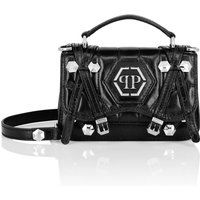 Mini-Lederhandtasche mit Crackle-Effekt