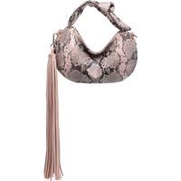 Crescent-Bag mit Schlangenmuster und Quaste