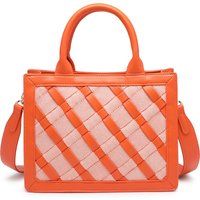 Strukturierte Handtasche mit Web-Optik