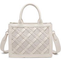Strukturierte Henkeltasche mit Webmuster