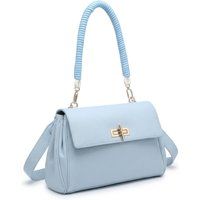 Strukturierte Überschlagtasche mit Kordelgriff