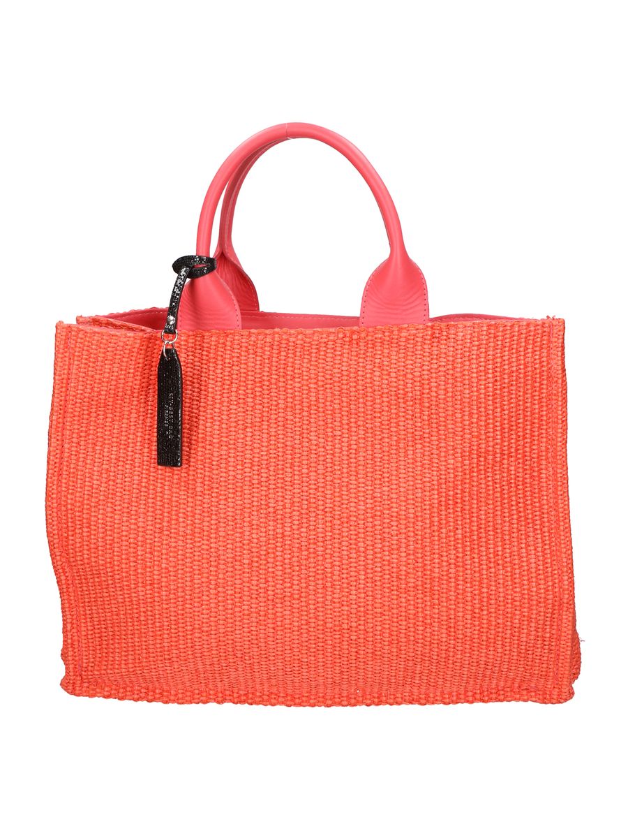 Strukturierte Tote-Bag mit Ledergriffen