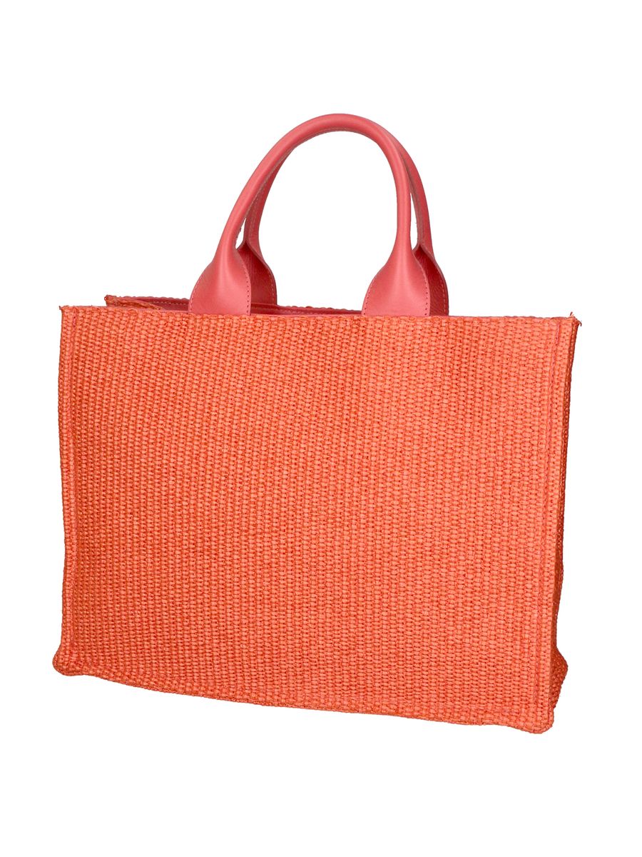 Strukturierte Tote-Bag mit Ledergriffen