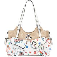 Comic-Print Handtasche mit Schnallendetails
