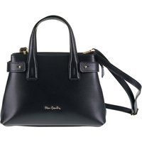 Strukturierte Lederhandtasche mit Henkeln