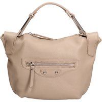 Ledersatchel mit Kieselprägung und Nietendetails