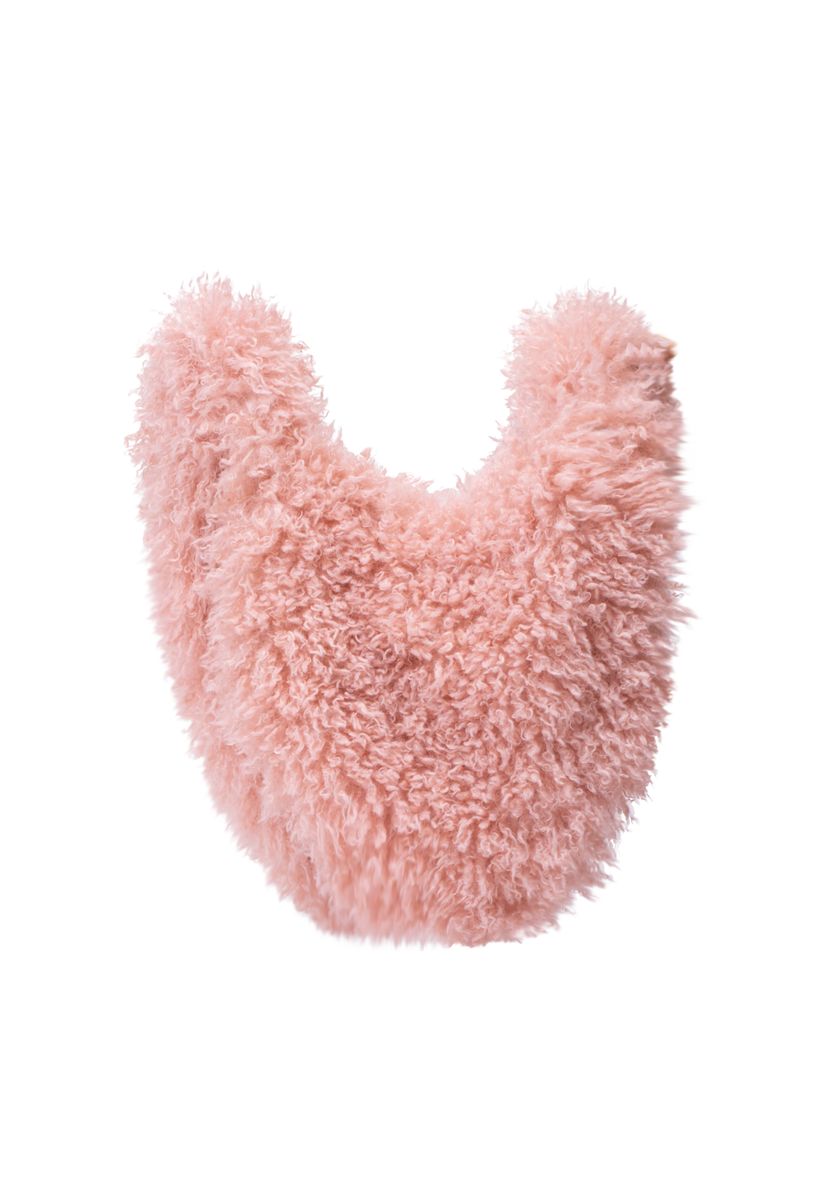 Plüschige Teddy-Kunstfell-Schultertasche