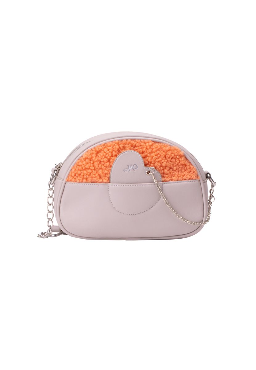 Crossbody-Tasche mit Teddyfell