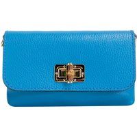 Elegante genarbte Clutch mit Bambusverschluss