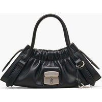 Geraffte Henkeltasche aus Nappaleder