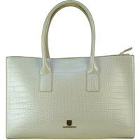 Strukturierte Shopper-Tasche in Kroko-Optik