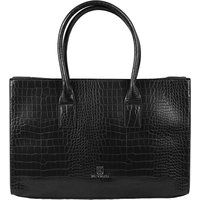Strukturierte Shopper-Tasche mit Krokodilprägung