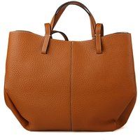 Minimalistische Shopper-Tasche aus genarbtem Leder
