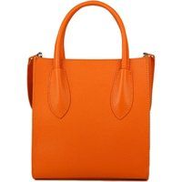 Strukturierte Henkeltasche aus genarbtem Leder