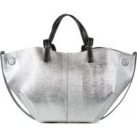 Metallische Handtasche in Eidechsen-Optik
