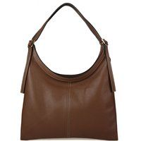 Hobo-Schultertasche aus genarbtem Leder