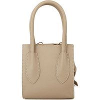 Strukturierte Henkeltasche aus genarbtem Leder