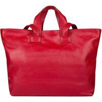 Genarbter Leder Shopper Tote