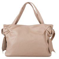 Leder-Shopper mit seitlichen Knoten-Details