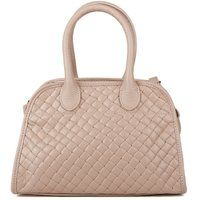 Geflochtene Leder-Handtasche in Kuppelform