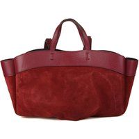 Shopper aus Wildleder und Narbenleder