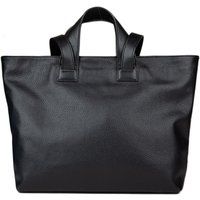 Shopper aus genarbtem Leder