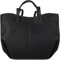 Strukturierte Shopper-Tasche aus genarbtem Leder