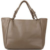 Genarbte Leder-Tote mit Schnallen
