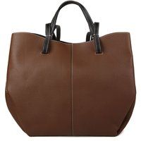 Große strukturierte Leder-Tote-Bag