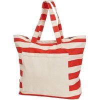 Gestreifte Strandtasche aus Canvas