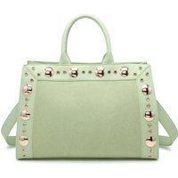Shopper-Tasche aus Öko-Leder mit Nieten