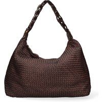 Geflochtene Hobo-Schultertasche aus Leder