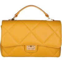 Gesteppte Lederhandtasche mit Henkel