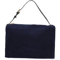 Minimalistische Wildleder-Schultertasche