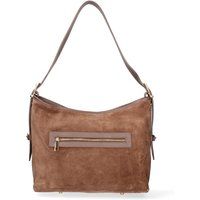 Klassische Wildleder-Schultertasche