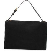 Minimalistische Schultertasche aus Wildleder