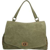 Schultertasche aus Wildleder mit Nieten