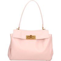 Elegante Leder-Schultertasche mit Drehverschluss