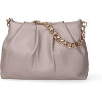 Geraffte Leder-Pouch Handtasche