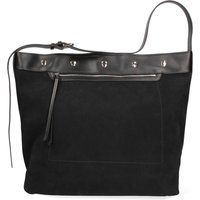 Schultertasche aus Wildleder mit Nieten