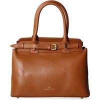 Strukturierte Satchel aus genarbtem Leder