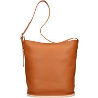 Leder-Beuteltasche mit Seildetail
