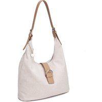 Strukturierte Hobo-Tasche in Canvas-Optik