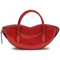 Lippenförmige Lackleder-Handtasche