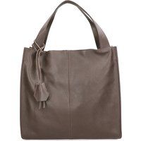 Minimalistische Schultertasche aus genarbtem Leder