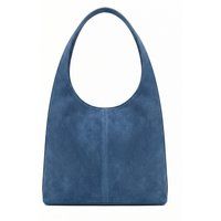 Minimalistische Suede-Hobo-Schultertasche