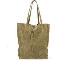 Klassische Wildleder-Schultertasche