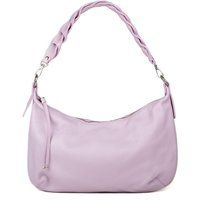 Leder-Hobo mit geflochtenem Griff