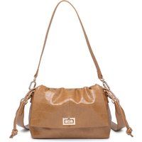 Schultertasche in Kroko-Optik aus Kunstleder