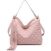 Gesteppte Hobo-Tasche mit Quaste